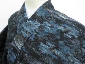リサイクル　紬　松に富士山模様　着物